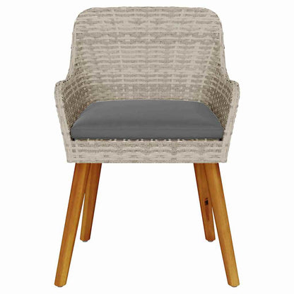 Sedia da Giardino 2 pcs Grigio chiaro 62,5 x 55 x 82 cm