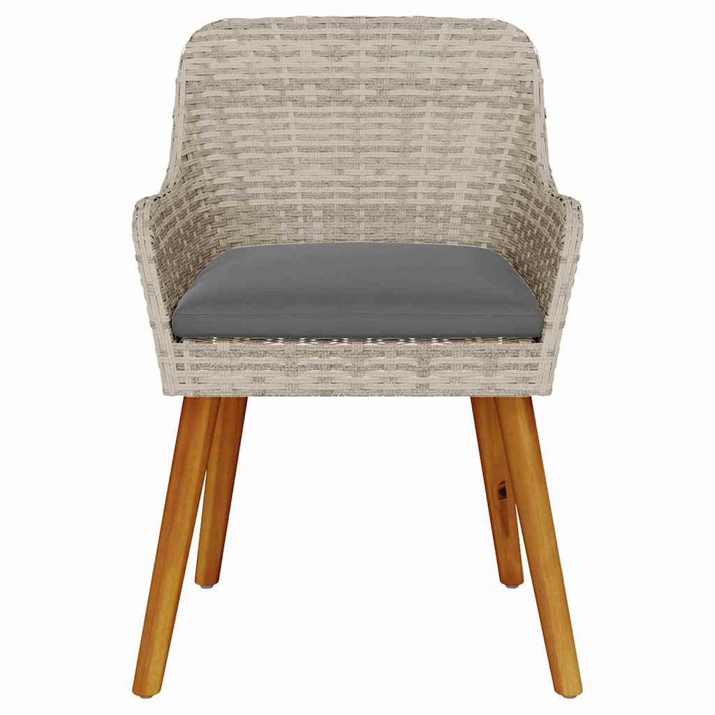 Sedia da Giardino 2 pcs Grigio chiaro 62,5 x 55 x 82 cm