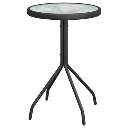 Set Bistro da Giardino 3 pcs Nero Acciaio - homemem39