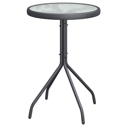 Set Bistro da Giardino 3 pcs Grigio Acciaio - homemem39
