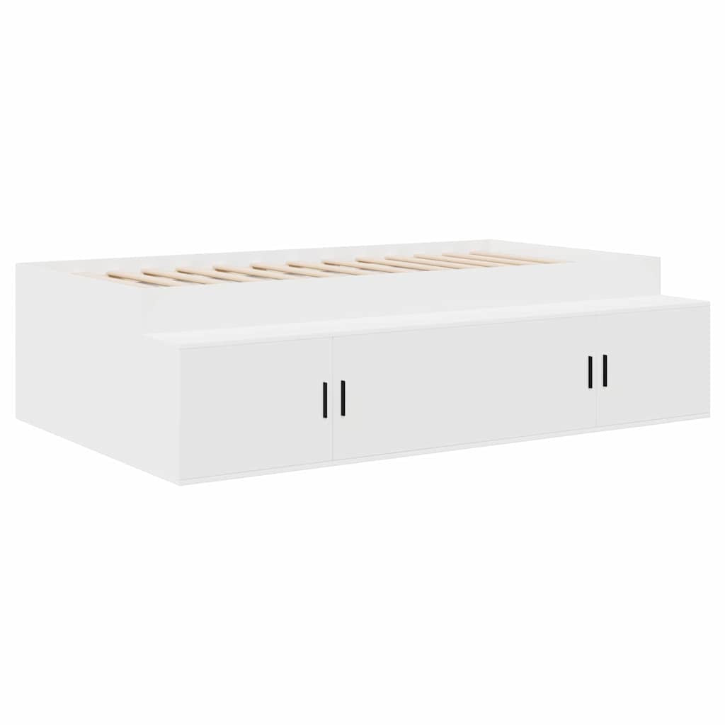 Struttura del letto Bianco 100 x 200 cm Legno multistrato | homemem39