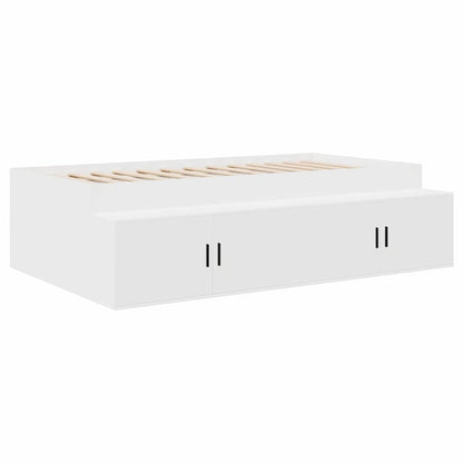 Struttura del letto Bianco 100 x 200 cm Legno multistrato | homemem39