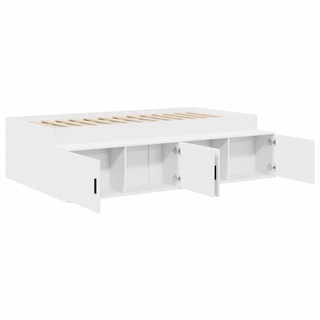 Struttura del letto Bianco 100 x 200 cm Legno multistrato | homemem39