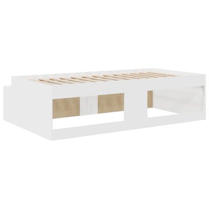 Struttura del letto Bianco 100 x 200 cm Legno multistrato | homemem39