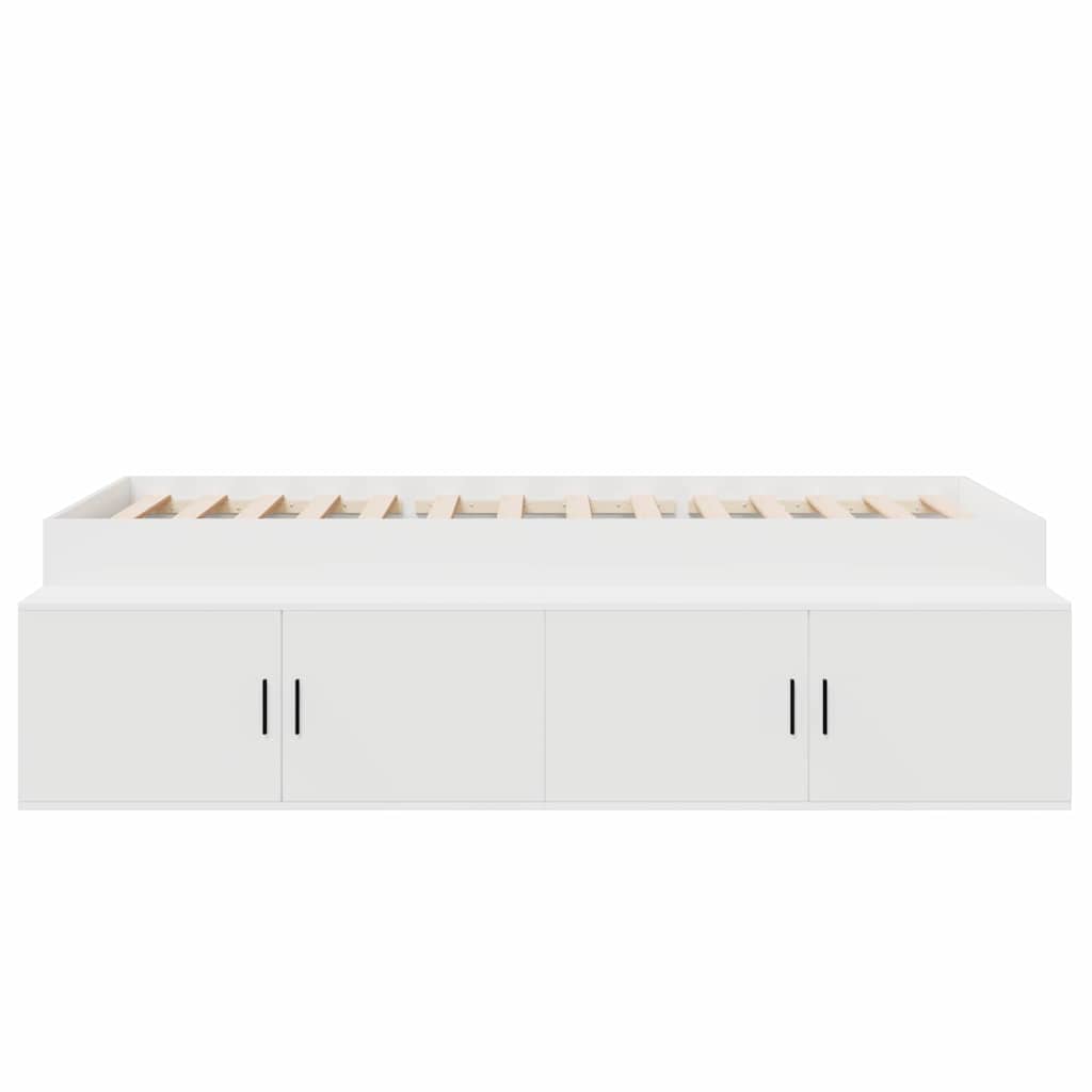 Struttura del letto Bianco 100 x 200 cm Legno multistrato | homemem39