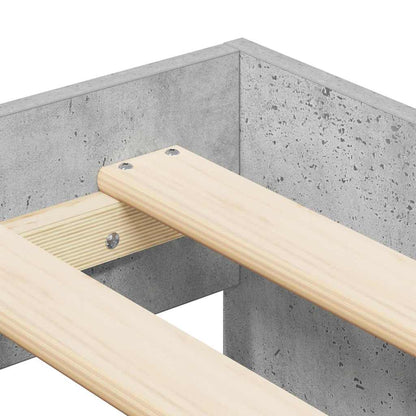 Struttura del letto con cassetto Grigio cemento 100 x 200 cm | homemem39