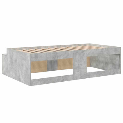 Struttura del letto con cassetto Grigio cemento 100 x 200 cm | homemem39