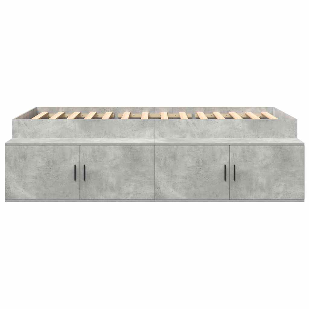 Struttura del letto con cassetto Grigio cemento 100 x 200 cm | homemem39