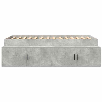 Struttura del letto con cassetto Grigio cemento 100 x 200 cm | homemem39