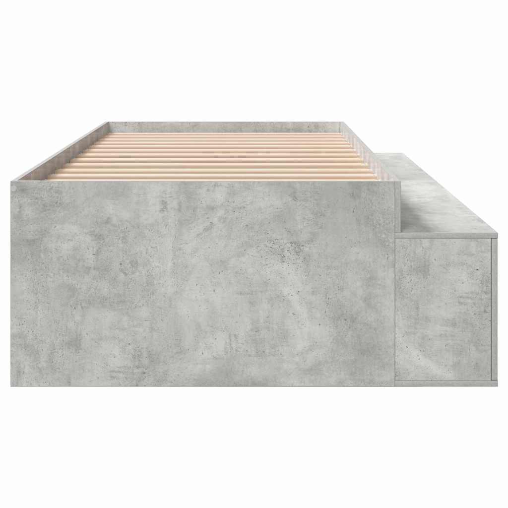 Struttura del letto con cassetto Grigio cemento 100 x 200 cm | homemem39