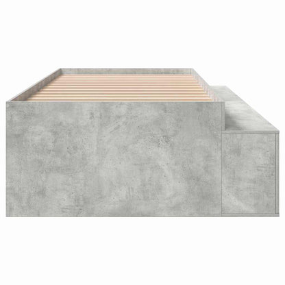 Struttura del letto con cassetto Grigio cemento 100 x 200 cm | homemem39