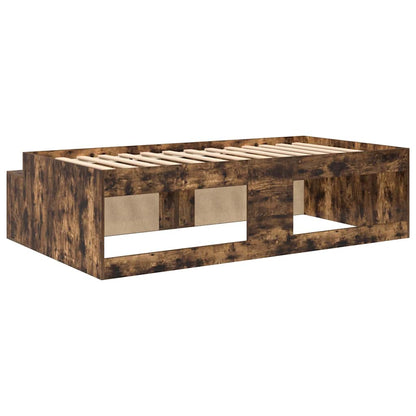 Struttura del letto Rovere fumé 100 x 200 cm Legno multistrato