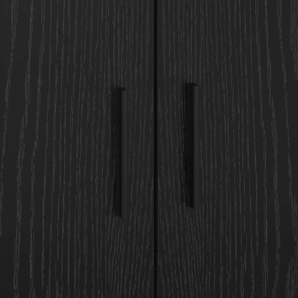 Struttura del letto Rovere Nero 90 x 200 cm Legno multistrato