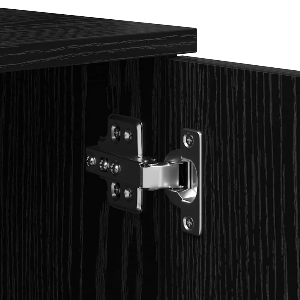 Struttura del letto Rovere Nero 90 x 200 cm Legno multistrato | homemem39