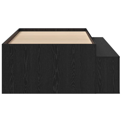 Struttura del letto Rovere Nero 90 x 200 cm Legno multistrato
