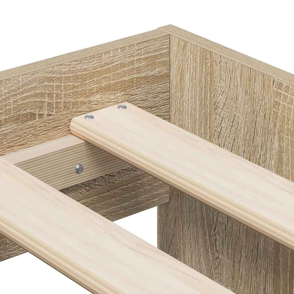 Struttura del letto Rovere Sonoma 90 x 200 cm Legno multistrato | homemem39