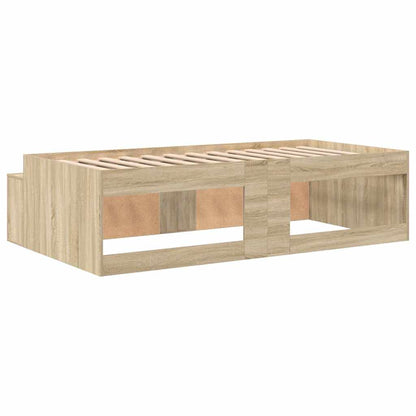 Struttura del letto Rovere Sonoma 90 x 200 cm Legno multistrato | homemem39