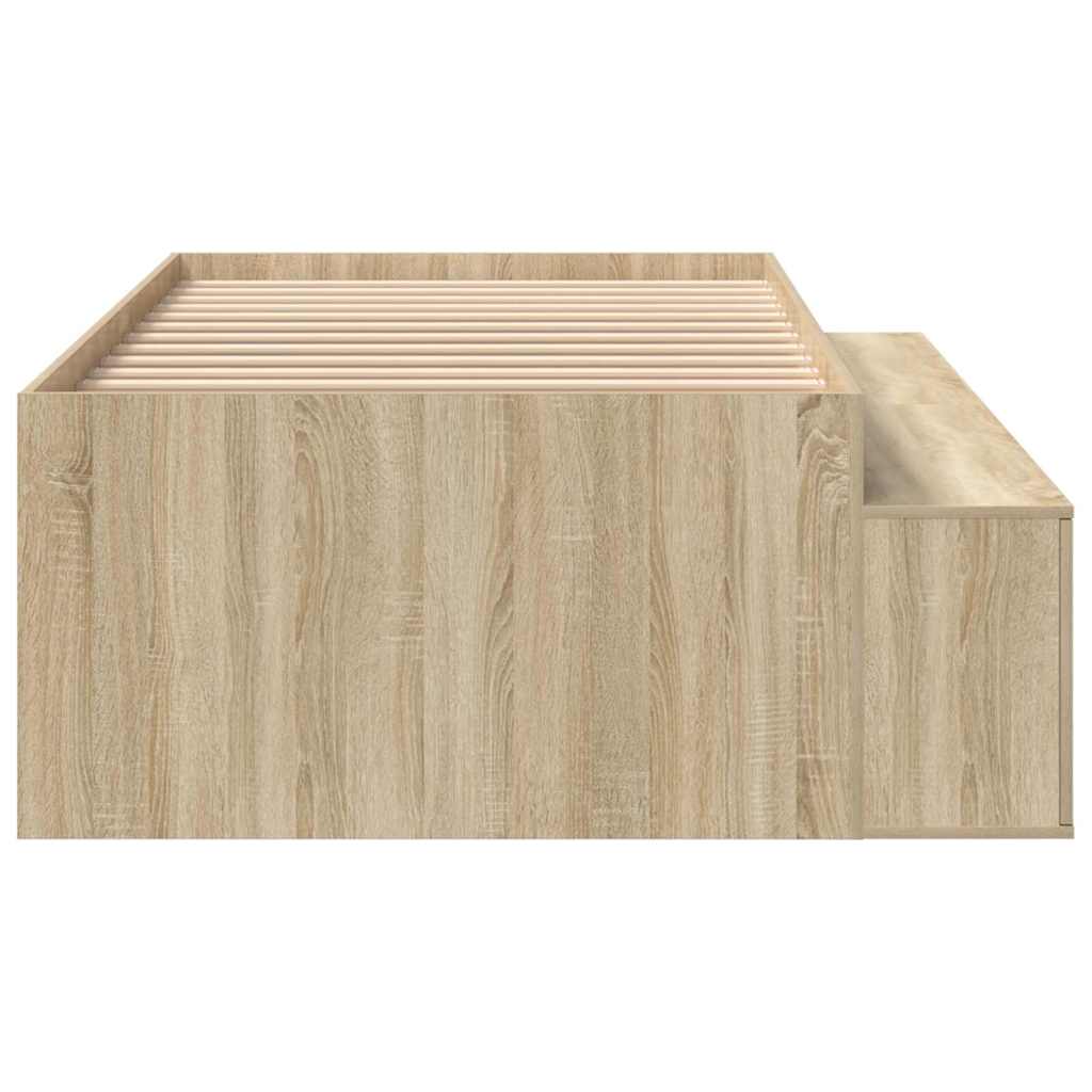 Struttura del letto Rovere Sonoma 90 x 200 cm Legno multistrato | homemem39