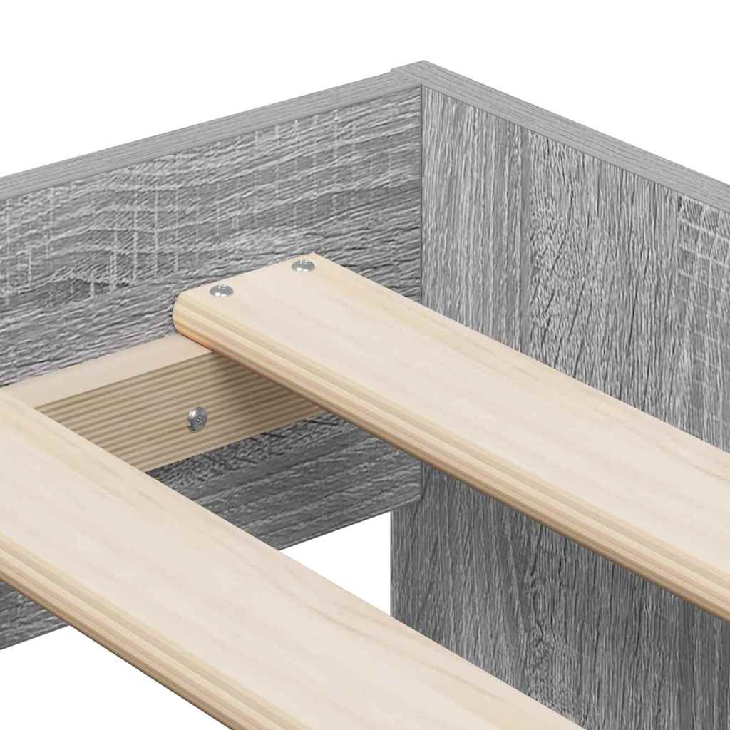 Struttura del letto Grigio Sonoma 90 x 200 cm Legno multistrato | homemem39