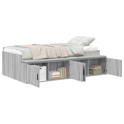 Struttura del letto Grigio Sonoma 90 x 200 cm Legno multistrato | homemem39