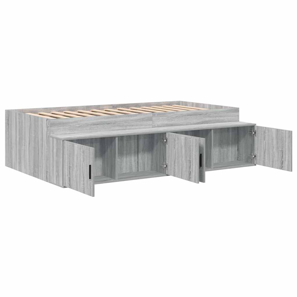 Struttura del letto Grigio Sonoma 90 x 200 cm Legno multistrato | homemem39