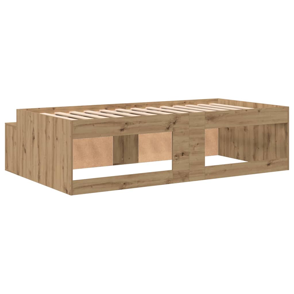 Struttura del letto con cassetto Rovere artigianale 90 x 200 cm | homemem39