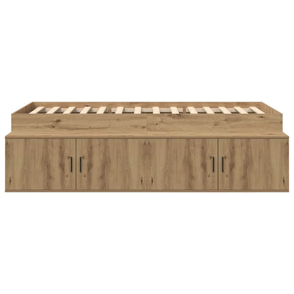 Struttura del letto con cassetto Rovere artigianale 90 x 200 cm | homemem39