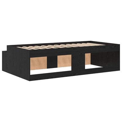 Struttura del letto con cassetto Rovere Nero 80 x 200 cm | homemem39