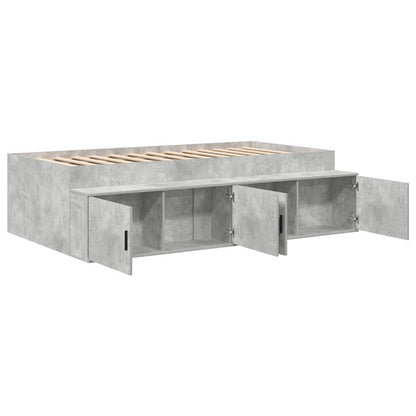 Struttura del letto con cassetto Grigio cemento 80 x 200 cm | homemem39