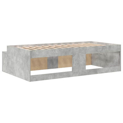 Struttura del letto con cassetto Grigio cemento 80 x 200 cm | homemem39