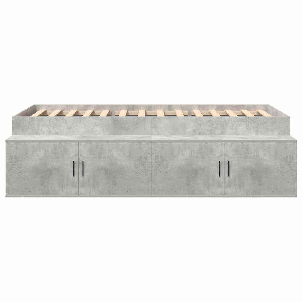 Struttura del letto con cassetto Grigio cemento 80 x 200 cm | homemem39