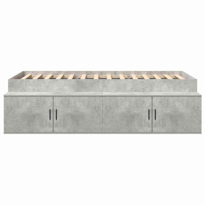 Struttura del letto con cassetto Grigio cemento 80 x 200 cm | homemem39