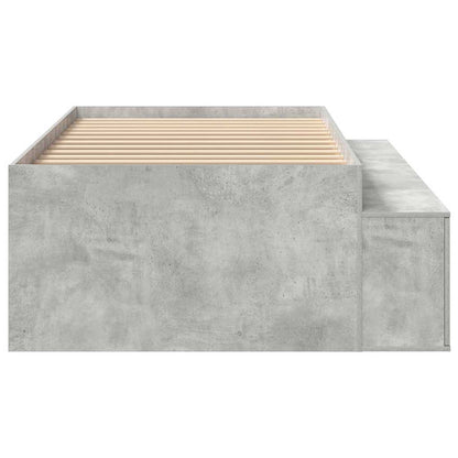 Struttura del letto con cassetto Grigio cemento 80 x 200 cm | homemem39