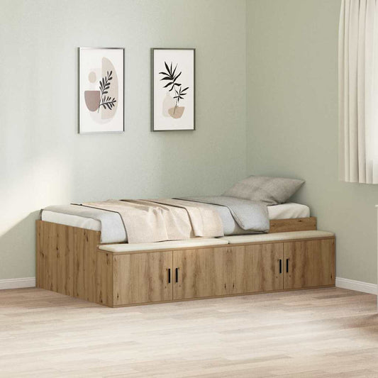 Struttura del letto con cassetto Rovere artigianale 80 x 200 cm | homemem39