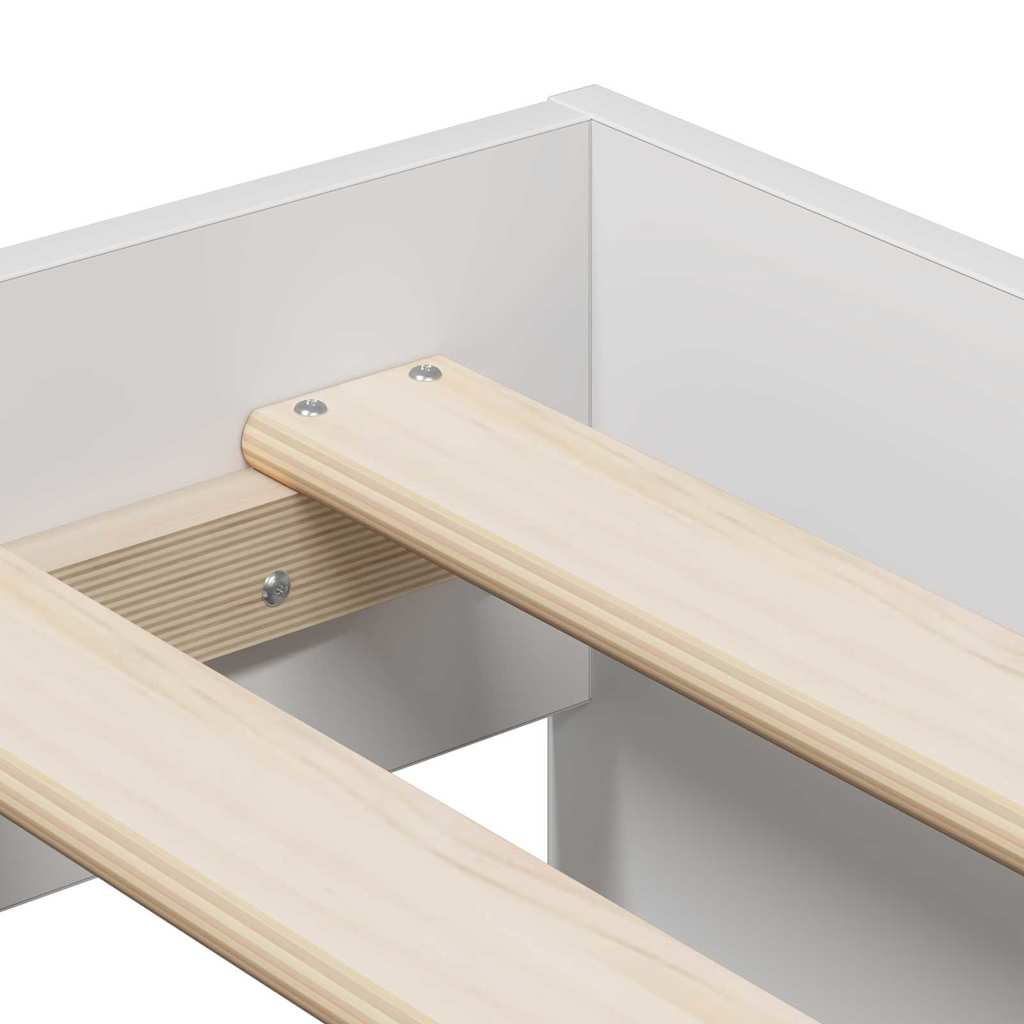 Struttura del letto Bianco 90 x 190 cm Legno multistrato | homemem39
