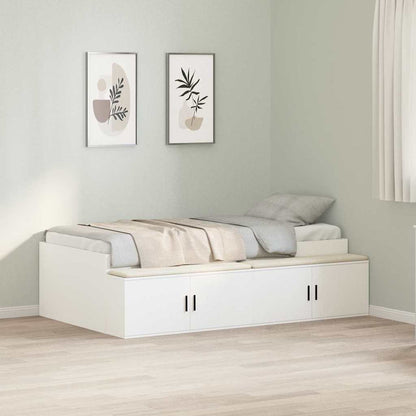 Struttura del letto Bianco 90 x 190 cm Legno multistrato | homemem39