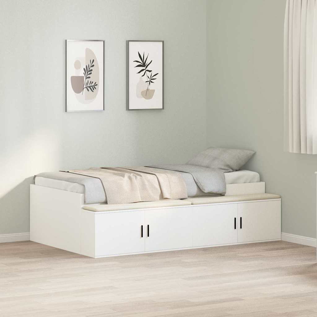 Struttura del letto Bianco 90 x 190 cm Legno multistrato