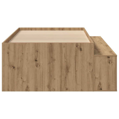 Struttura del letto con cassetto Rovere artigianale 90 x 190 cm | homemem39