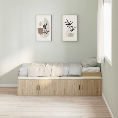 Struttura del letto Rovere Sonoma 70 x 190 cm Legno multistrato | homemem39