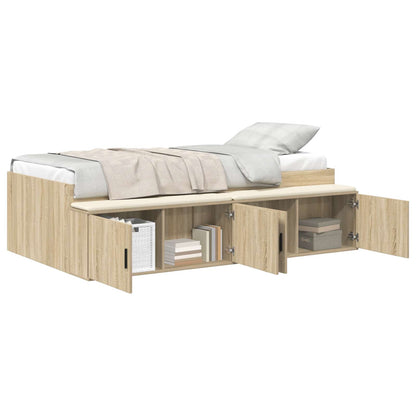 Struttura del letto Rovere Sonoma 70 x 190 cm Legno multistrato | homemem39