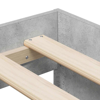 Struttura del letto con cassetto Grigio cemento 70 x 190 cm | homemem39