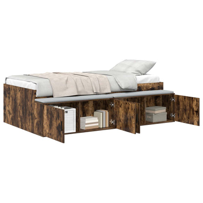 Struttura del letto Rovere fumé 70 x 190 cm Legno multistrato | homemem39
