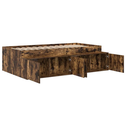 Struttura del letto Rovere fumé 70 x 190 cm Legno multistrato | homemem39