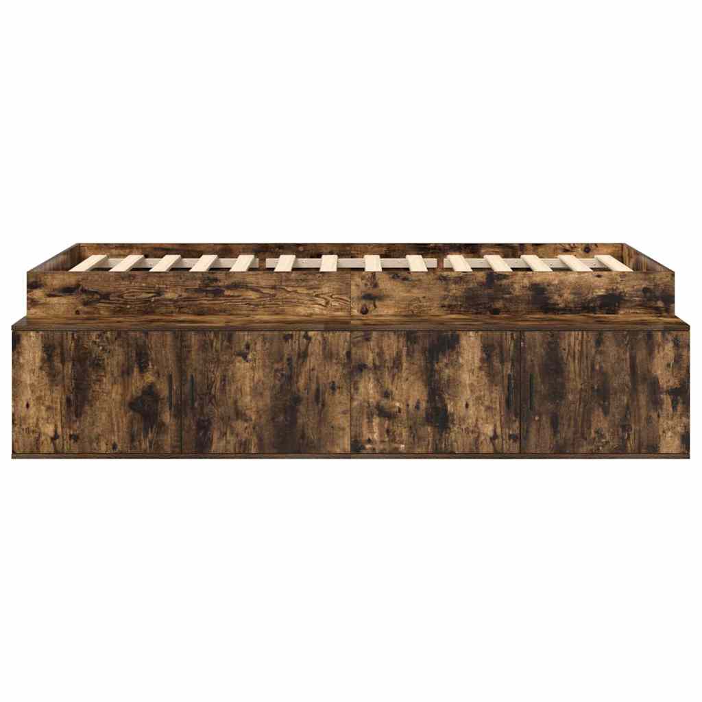 Struttura del letto Rovere fumé 70 x 190 cm Legno multistrato | homemem39