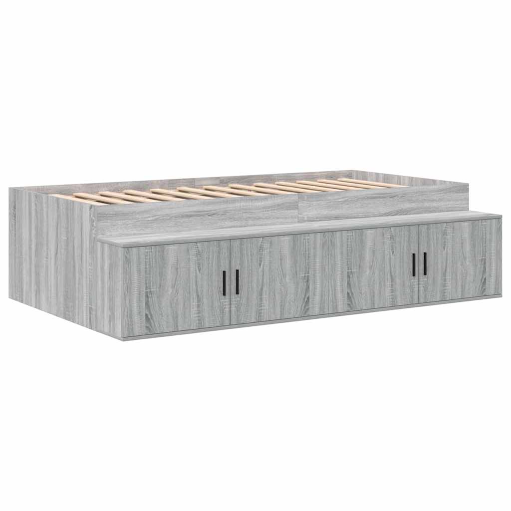 Struttura del letto Grigio Sonoma 70 x 190 cm Legno multistrato
