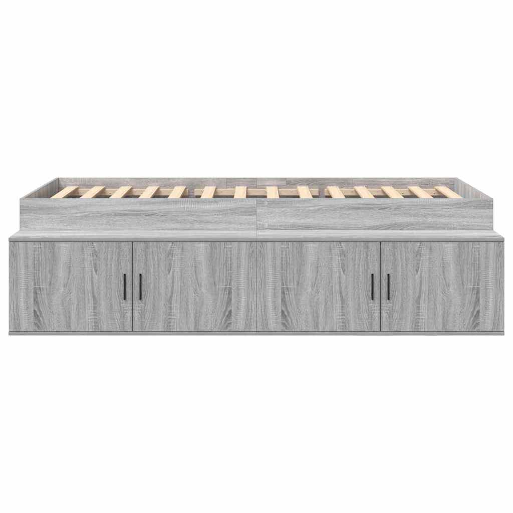 Struttura del letto Grigio Sonoma 70 x 190 cm Legno multistrato | homemem39