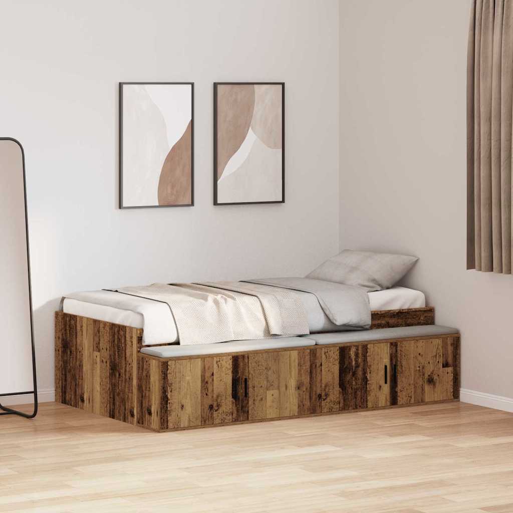Struttura del letto Legno vecchio 70 x 190 cm Legno multistrato | homemem39