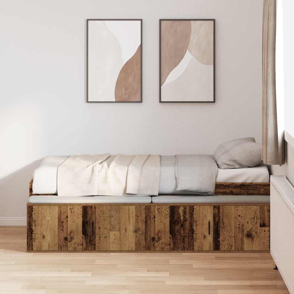 Struttura del letto Legno vecchio 70 x 190 cm Legno multistrato | homemem39