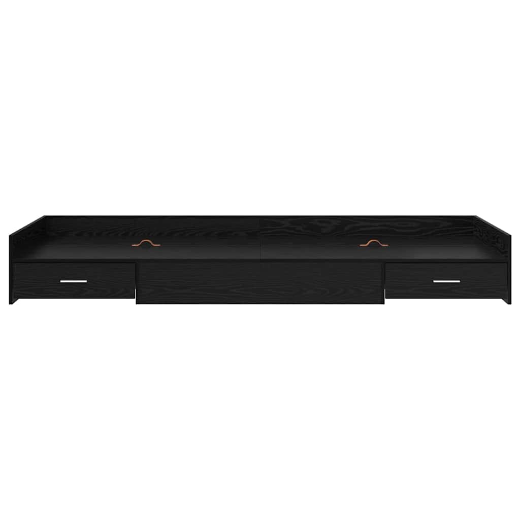 Struttura del letto Rovere Nero 98.5 x 200 cm Legno multistrato | homemem39