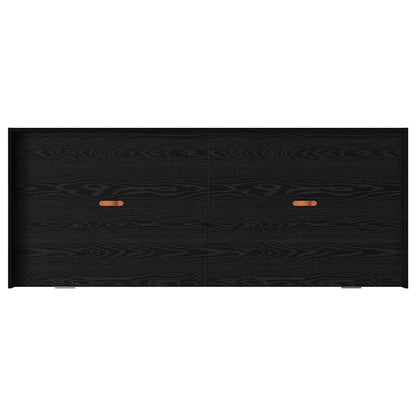 Struttura del letto Rovere Nero 100 x 200 cm Legno multistrato